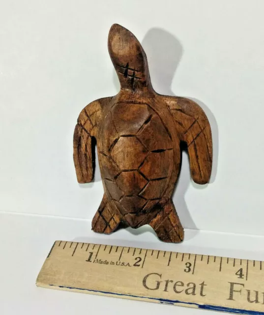 Small Hard Wood Turtle, Hand Carved, Made in Bali, Indonesia,