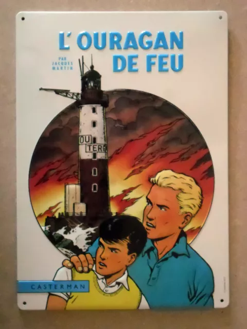 PLAQUE METAL - LEFRANC : L'Ouragan de Feu - Jacques Martin - 2012
