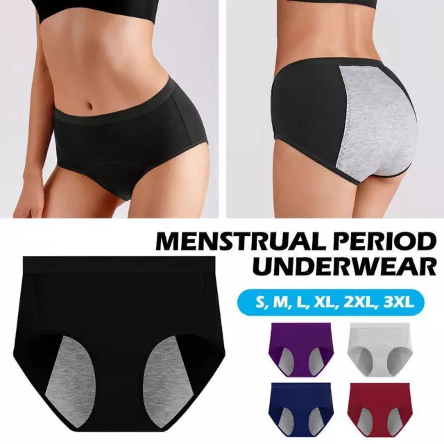 Menstrual Period Underwear Women Leak Proof Cotton Ladies Girls Panties Briefs