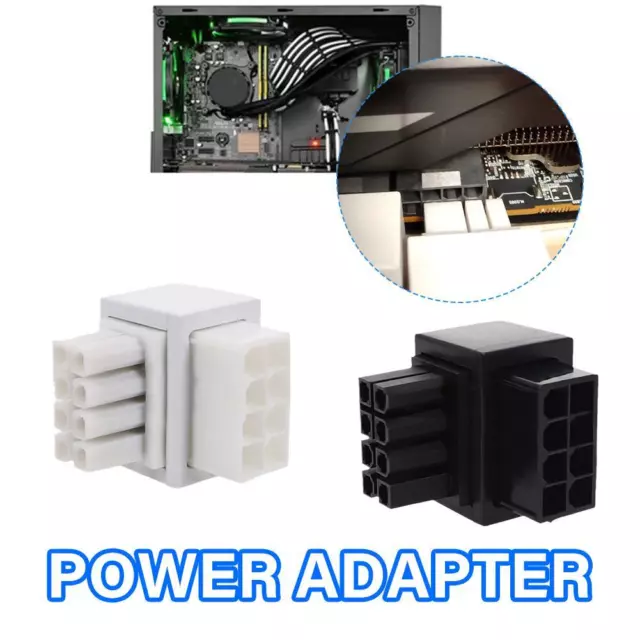 ATX 8Pin Female to 8pin Male 90Degree Angled Power L0 Lot Adapter Desktop X6C8