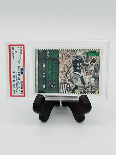 2022 Panini Contenders Game Day Ticket Emerald Davante Adams #GDT-DAD PSA 9