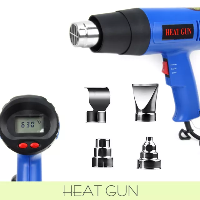 1800W 220V Electric Heat Gun Hot Air Adjustable Digital Temperature Heating Tool