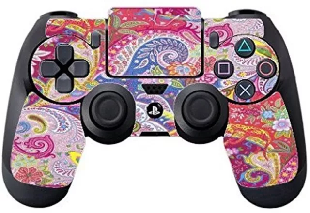 Funky Design Pink Blue For PS4 DualShock4 Controller Vinyl Decal Sticker Skin