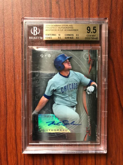 2014 Bowman Sterling KYLE SCHWARBER Autograph Rookie Card RC BGS 9.5 w/ 10 AUTO