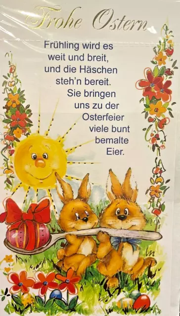 Glückwunschkarte ***Frohe Ostern*** Osterkarte mit Umschlag Art.138
