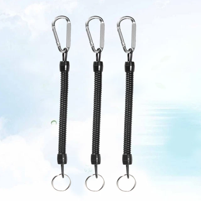 3 Pcs Plastic Key Rings Corde Elastiche Retrattili Portachiavi Strumento A