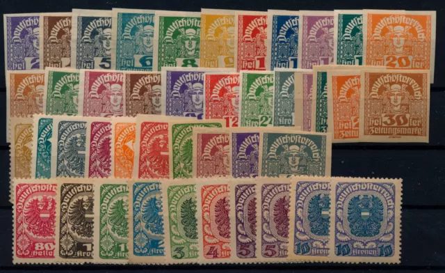 ÖSTERREICH 1919/21 Klein Lot, ungebr.*/postfr.**