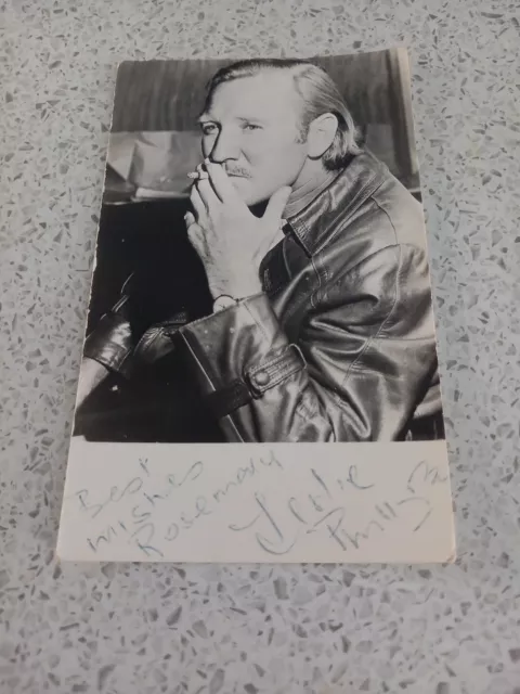 Leslie Phillips - Signed Photo Card Autograph With Hand Written Message