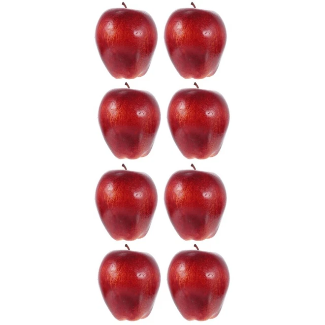 8 Pcs Foam Toy Simulation Red Snake Fruit Model Wedding Table Decor Fake Apple