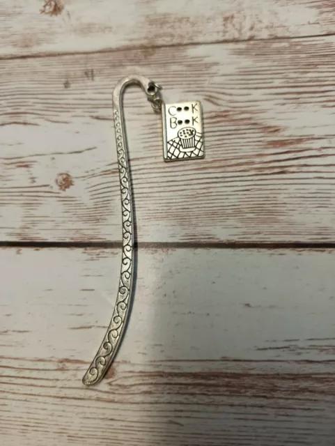 Silver handmade bookmark with a choice of baking charms. Great gift for bakers!