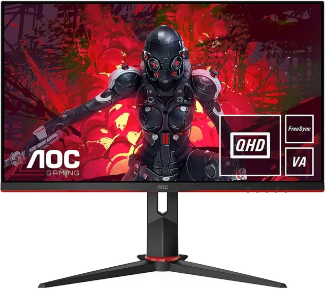 AOC Q27G2U/BK Gaming Monitor 27" QHD Wide 2560x1440 AMD FreeSync 144Hz 1ms