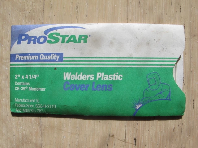 ProStar Welders Plastic Cover Lens 2"x4-1/4" HWE240933 CR-39 Monomer