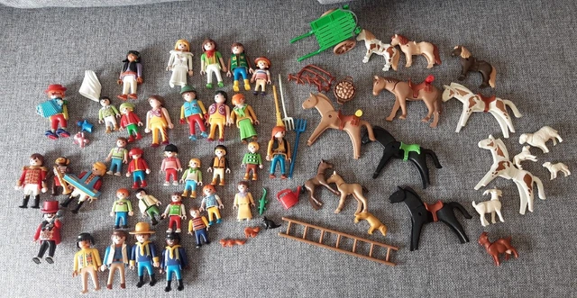 GROS LOT PLAYMOBIL 174 personnages accessoires & structures EUR 88,00 - FR