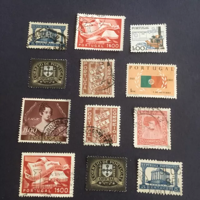 Portugal 12 Briefmarken 4xdoppelt