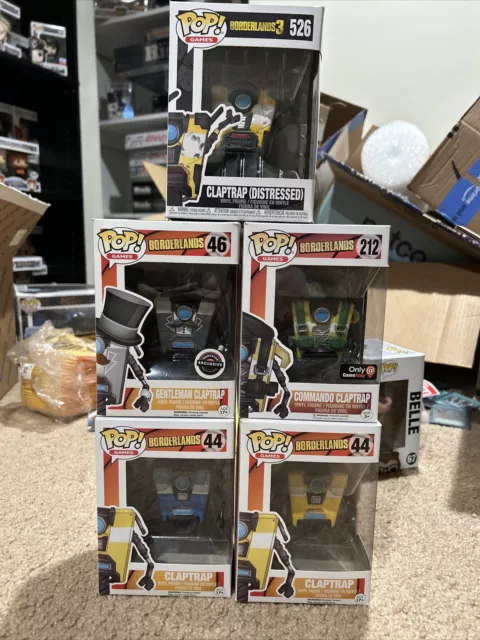 Funko Pop! Vinyl: Borderlands - Claptrap Lot Of 5. GameStop Exclusive