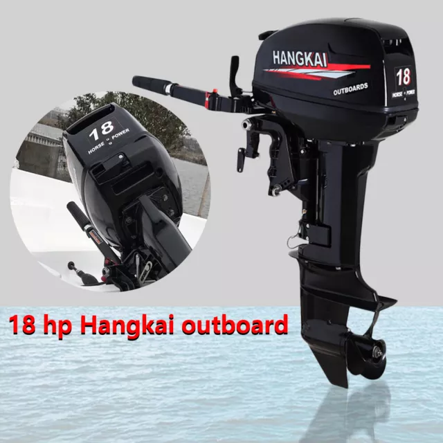 18 HP 2 Stroke Outboard Motor Fishing Boat Engine Water Cooling Tiller Control