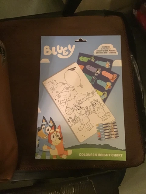 BLUEY COLOUR IN Height Chart £6.99 - PicClick UK