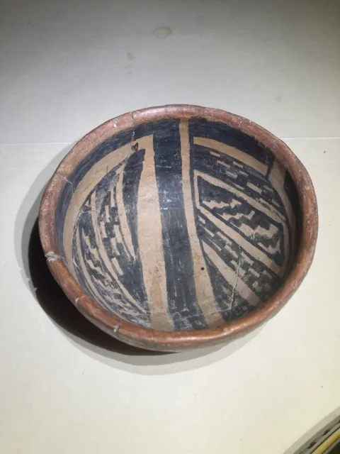 St. John Anasazi Pottery Polychrome Bowl 1100 CE With COA