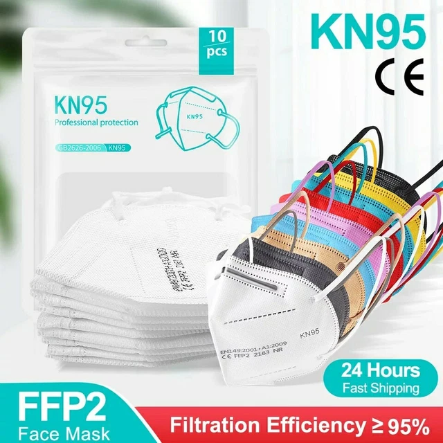 Pack 30 Mascarillas Filtro Protector Facial 95% COLORES VARIADOS Homologación CE