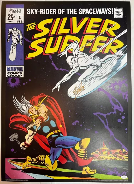 Silver Surfer #4 Signed By Stan Lee  Art Print 20X28 Jsa Certified One Of A Kind