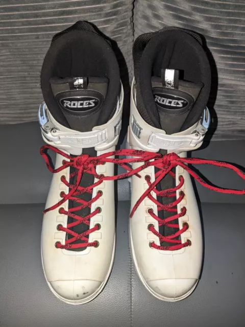 Roces M12 White UFS Aggressive Skates Boots Only Fits Uk11 (Read Description)