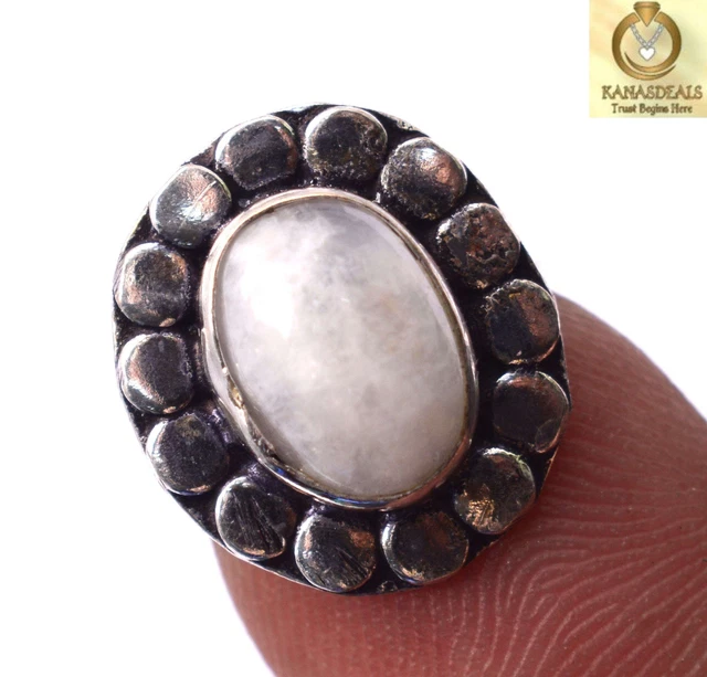 Rainbow Moonstone Plated Ring Classic Jewellery 4 GM Value-Priced @1.99-69746