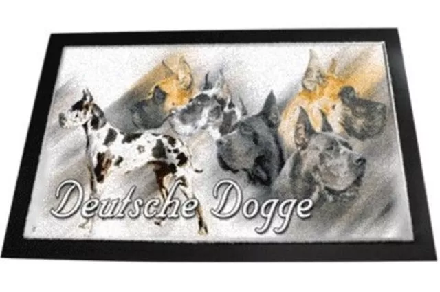 Designer Fußmatte Deutsche Dogge 80x60 Great Dane mix1 Hundeteppich Fussabtreter