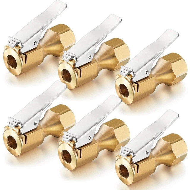 6 pezzi mandrino tensione aria ottone open flow mandrino pneumatico dritto con Cli J3V6