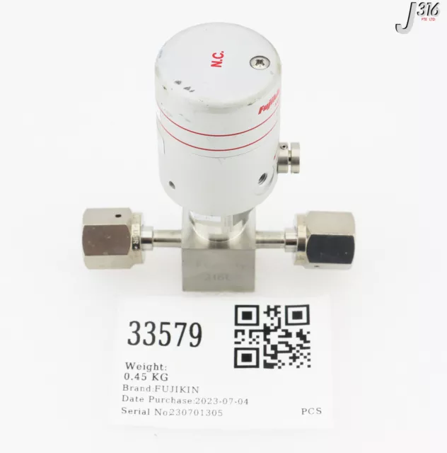 33579 Fujikin Diaphragm Valve, Type N.c., 0.49Mpa 052412