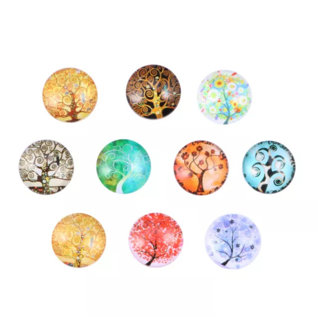 10pcs 12mm Mixed Half Round Mosaic Tiles for Crafts Glass Mosaic Supplies for
