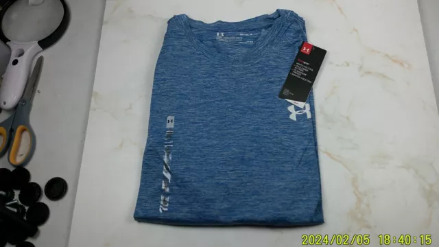 Under Armour UA Mens HeatGear Armour Compression Long Sleeve Shirt - New Blue M