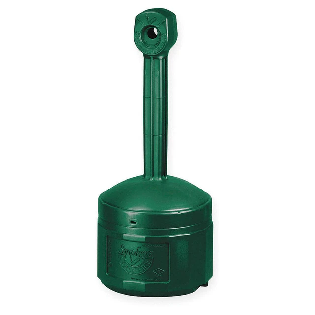 JUSTRITE 26800G Cigarette Receptacle,4 gal.,Green