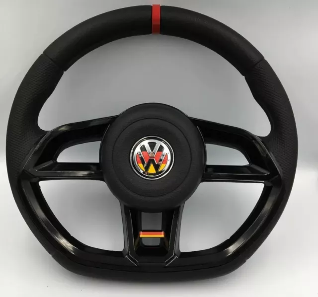 VW GOLF JETTA Mk2 Mk3 Mk4 Steering Wheel Black Mk7 Style EUR 152,00
