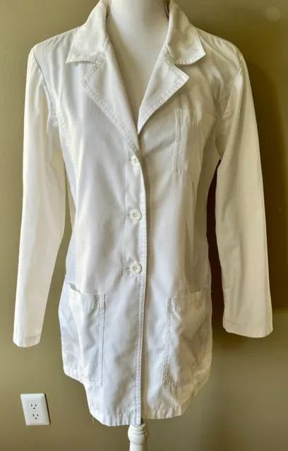 Grey's Anatomy by Barco White Lab Coat Women's Size Medium 3 Pocket