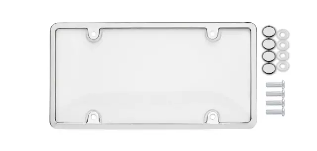 License Plate Frame and Cover Chrome/Clear Trunk For Chevrolet