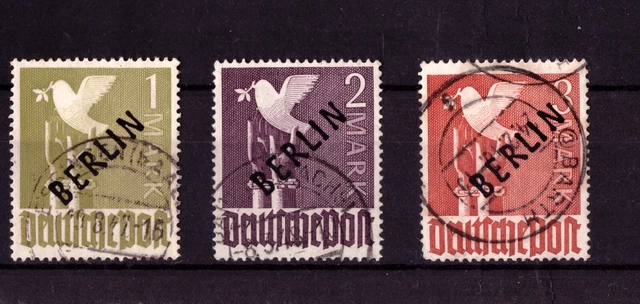GERMANY BERLIN Mi.17-19 ,CV. 2800 € USED SIGNED