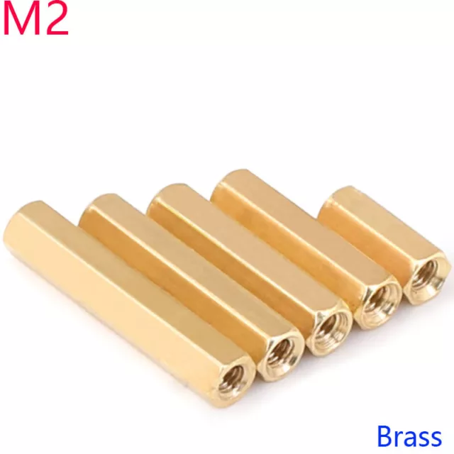 M2 Female Brass Hex Column Standoff Support Spacer Pillar For PCB Board