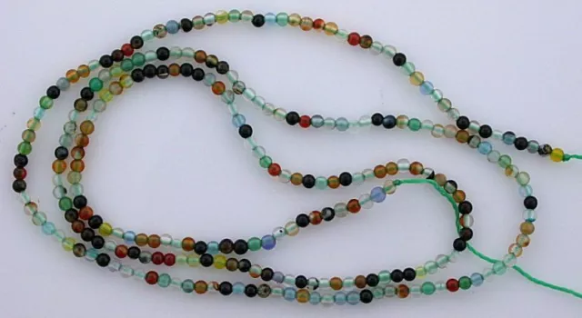 2mm Round Multicolor Agate Gem Stone Gemstone Beads 15 Inch Strand ab13