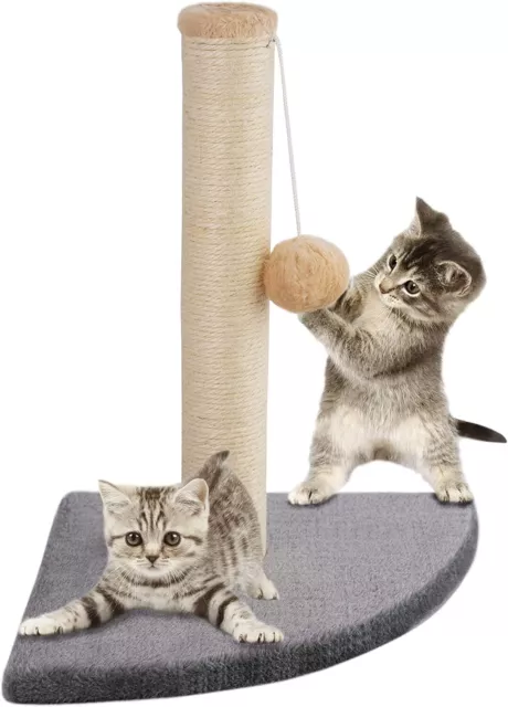 ADEPTNA Sturdy Durable Pet Cat Kitten Corner Sisal Scratching Pole Post Toy Scr