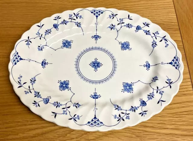 Vintage Salem China Co - York Town Olde Staffordshire Blue White - Oval Platter