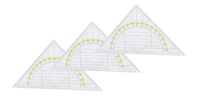 1-10 Stück Geodreieck unzerbrechlich Lineal biegsam Flexibel Büro Schule Mathe