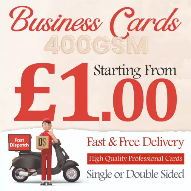 Personalised Business cards 400gsm Single or Double Side Printed Business Card