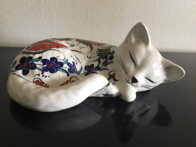 Fettah ceramic Iznik petit chat fait main