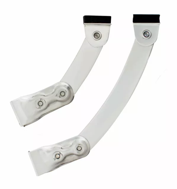 Pair Fulton Sun Visor Center Support Brackets - Polished Stainless Steel 2