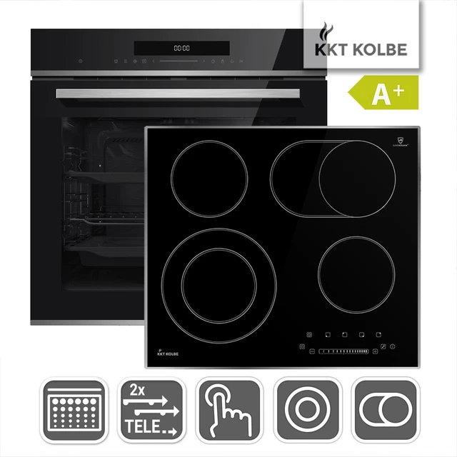 Cuisinière: 60cm Four encastrable EB8019EDP + 59cm Plaque Eletrique KFS59ED