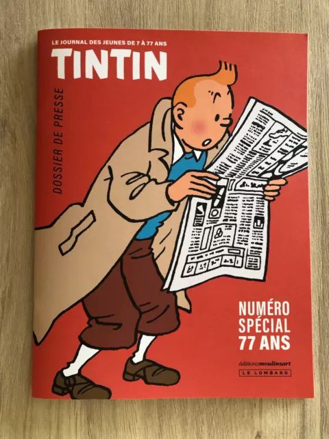 dossier de presse Journal Tintin, numéro spécial 77 ans (Hergé) Lombard