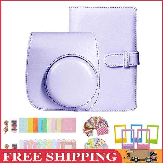 7 in 1 Camera Accessories Kit Album Camera Bag for Instax Mini 12 (Purple)