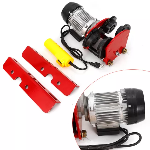1T Electric Wire Rope Hoist Trolley All-copper Motor 1400r/min with I-beam links