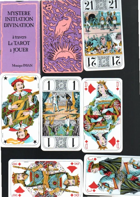 Ancien jeu de cartes divinatoires - Les 7 Sept cartes