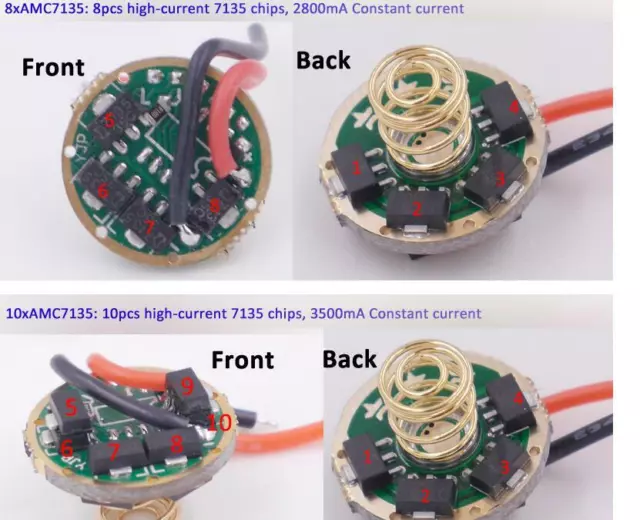 17mm Flashlight Circuit Driver Board 4200mA Constant Current FOR 10W LED Bulb